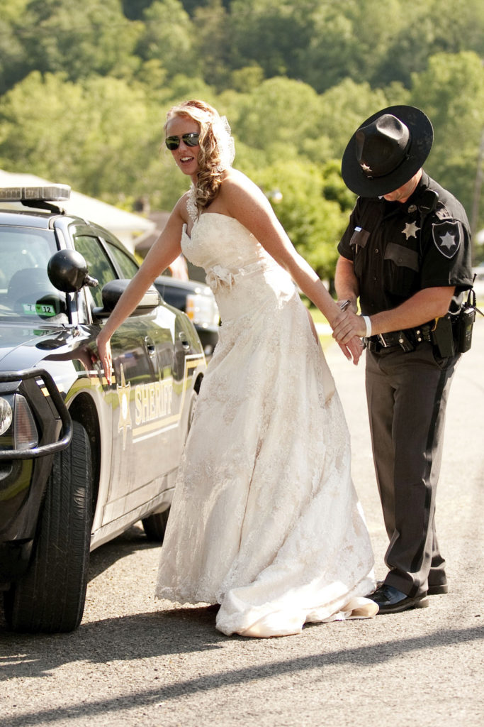 A bride is arrested on her wedding day